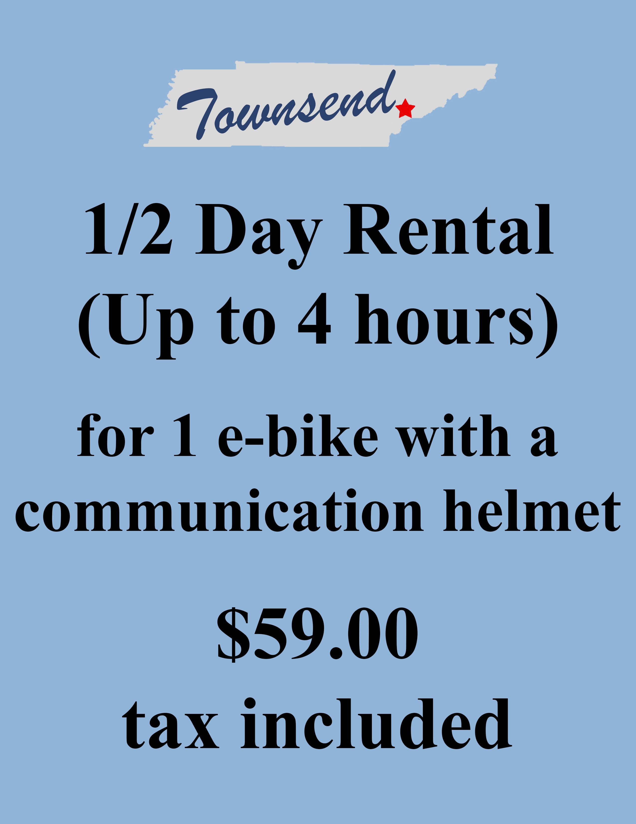 Townsend/Cades Cove 1/2 Day Rental (Up to 4 Hours) NOT AVAILABLE ON NO CAR WEDNESDAY